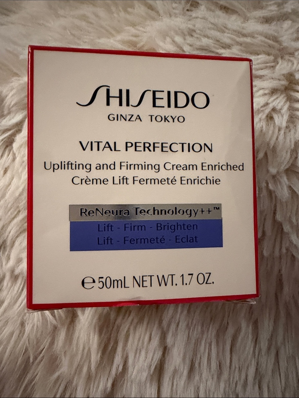 Shiseido Vital Perfection Uplifting & Firming Cream - White with Red Trim